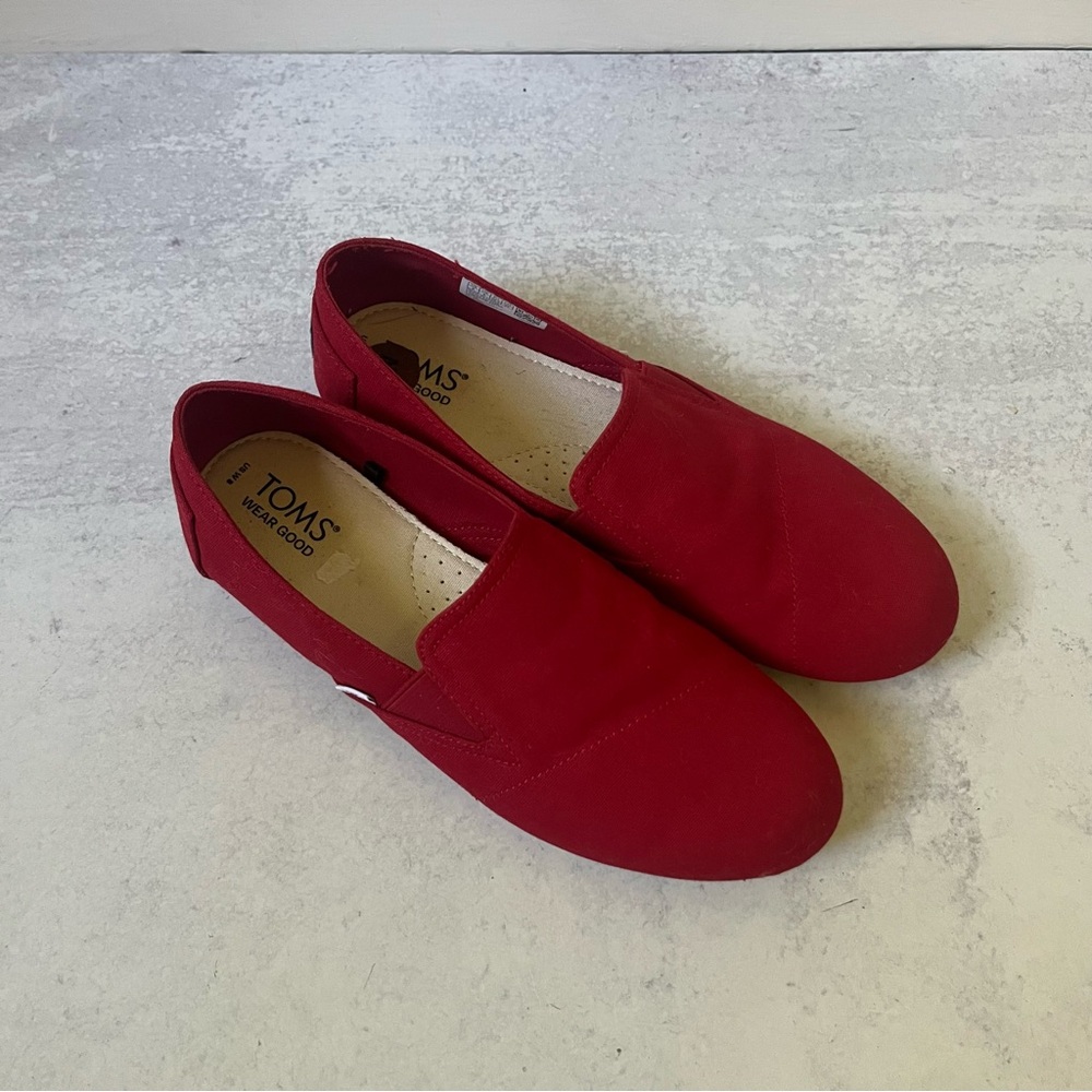 TOMS Red Shoes 8
